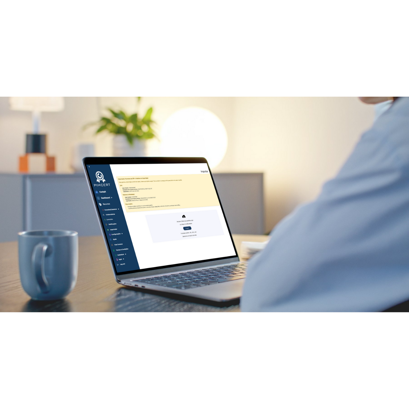 Importador de Dados Pimcert